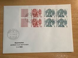 Schweiz Briefmarken Dauermarken 1.2.1984 Top Zustand!