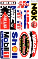 Sponsoren Logo Aufkleber Sticker 1Bogen 27x18cm Tuning ST337