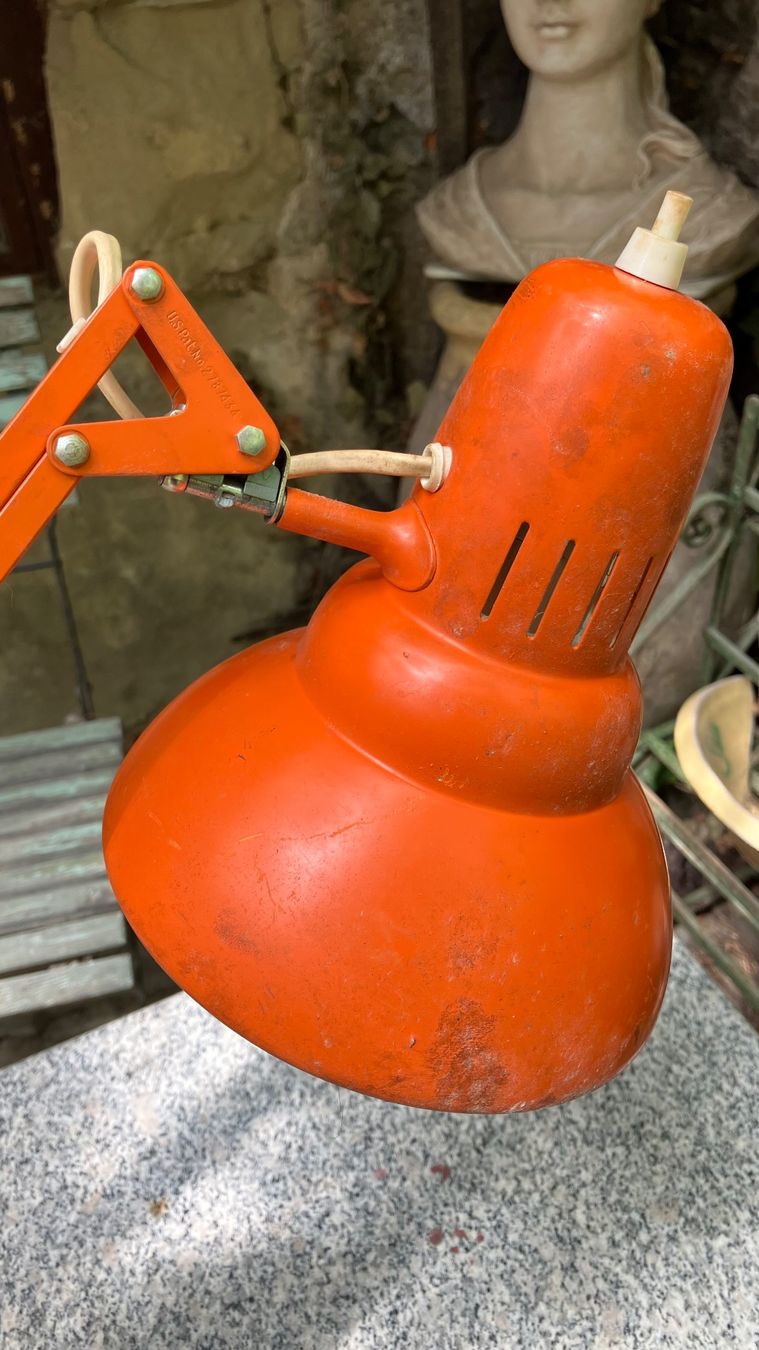 Regent Lampade: Lampe architecte Regent orange vintage – Usato da St-Cierges venduto da LeRegain 5