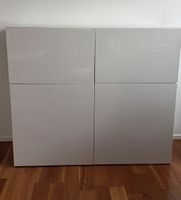 Kommode weiss Hochglanz 4 Tueren guter Zustand