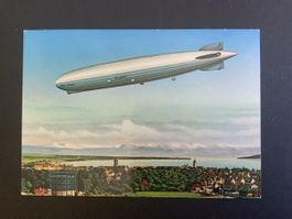 Seltener Vintage Postkarte Luftschiff LZ 127 Graf Zeppelin