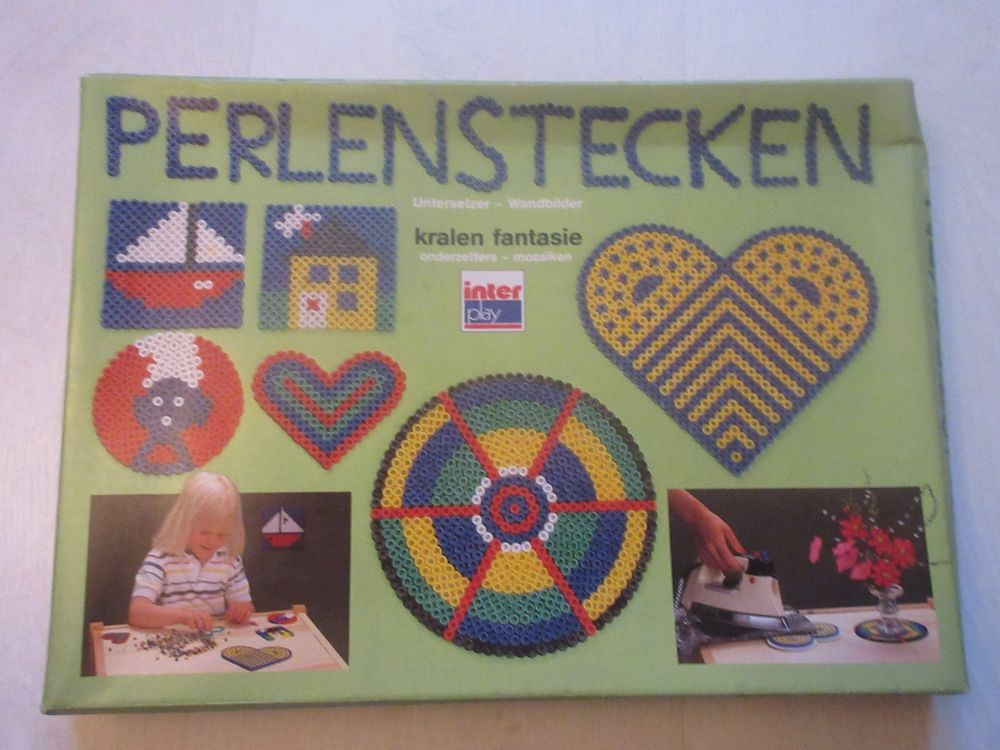 Bügelperlen Platten 10mm - 4 Stück XL Steckplatten Mit 50 Vorlagen Für Kinder Ab 3 Jahren