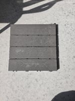 40 Stk. WPC Klickfliesen grau 30×30 cm – Balkon/Terrasse