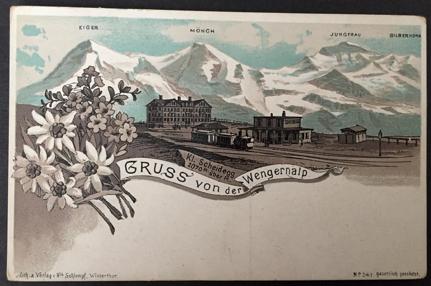 Ansichtskarten: LITHO Gruss von der Wengernalp - Bahn – Neu (gemäss Beschreibung) aus Jona von philajona
