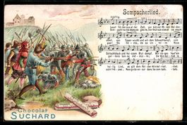 Litho Sempach, Schlachtenszene, Suchard-
