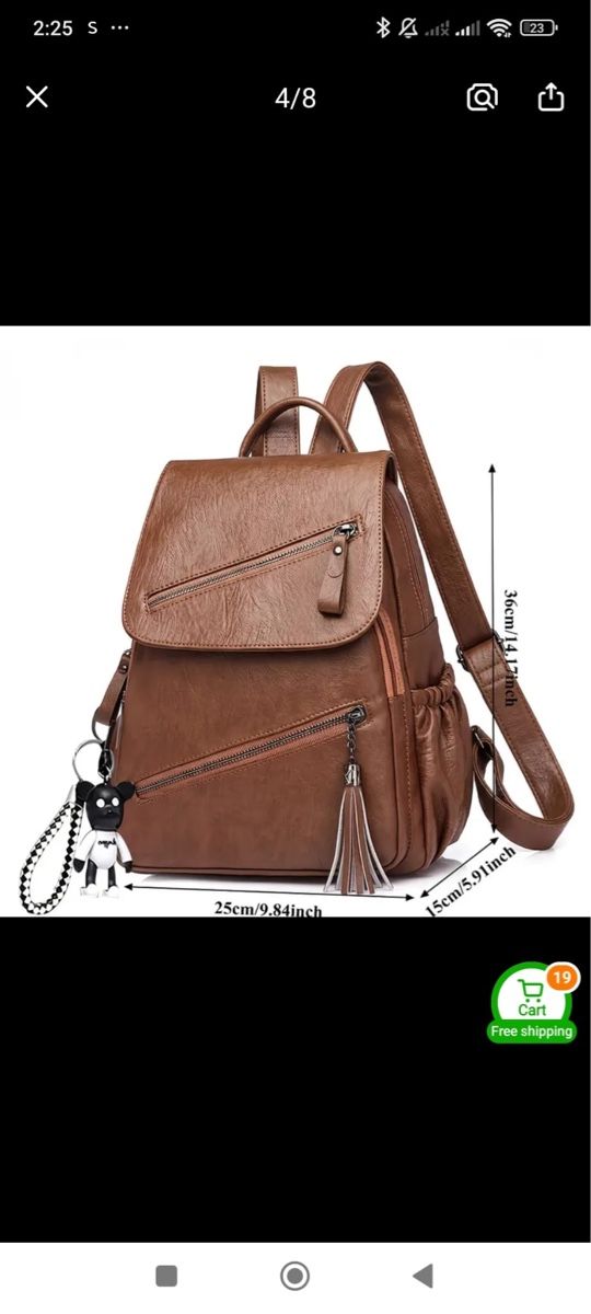 Sacs femmes: Women's Leather Backpack Brown New – Neuf avec emballage d'origine à Oberweningen par puv_895j 1