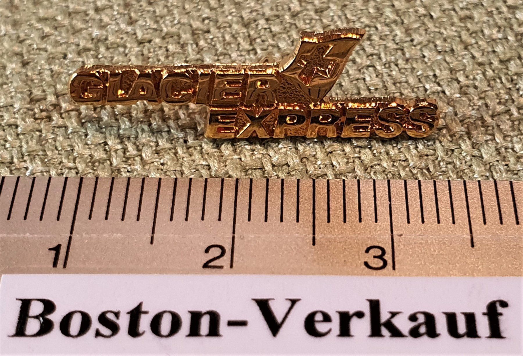 Placchette & Badge: B044 - Glacier Express Goldiger Pin – Usato da Reinach BL venduto da Boston-Verkauf 1