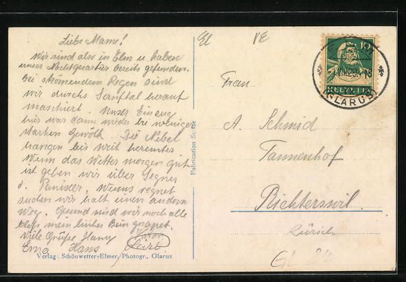 Cartoline postali: AK Elm, Teilansicht mit Bergpanorama – Usato da Berlin venduto da bartko-reher 1