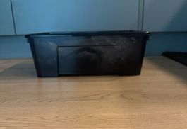 Aufbewahrungsbox schwarz Kunststoff 39x28x14 cm/11 l