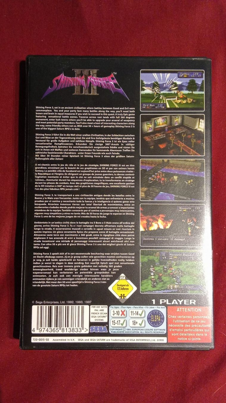 Sega Giochi: Shinning Force III for Sega Saturn – Usato da leytron venduto da willowlepetit 1