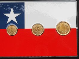 CHILE - vergoldete Münzen