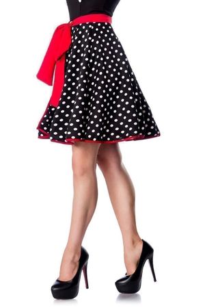 NEUER Wickelrock schwarz-weiss Polka dot Gr. XS - 80164