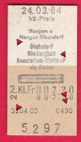 KARTON BILLETT, HORGEN - BONSTETTEN-WETTSWIL,2.KLASSE,RETOUR