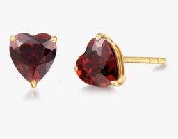 Ohrring aus 14karat Gold und 1,25c Granat