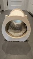 Kratzrolle mit Bett hellbeige