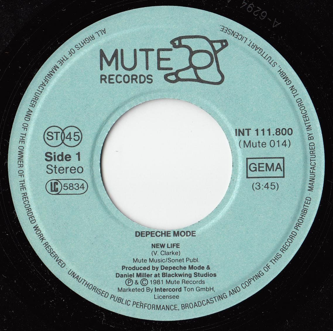Vinyles: Depeche Mode Vinyl Single von 1981 – D'occasion à Volketswil par Abcrecords 2