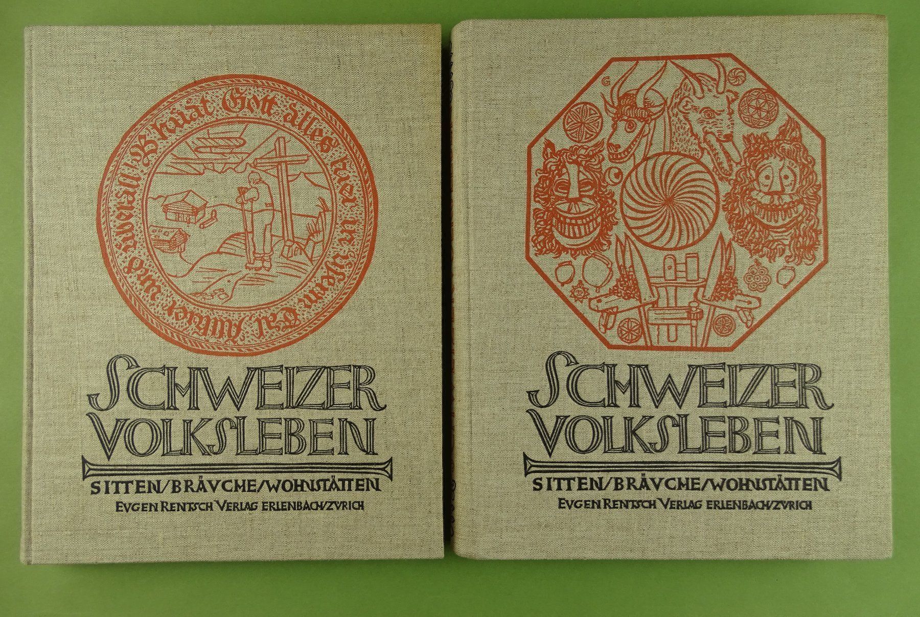Libri: SCHWEIZER VOLKSLEBEN, 2 BÄNDE KOMPLETT – Usato da Grüningen venduto da Kartensammler