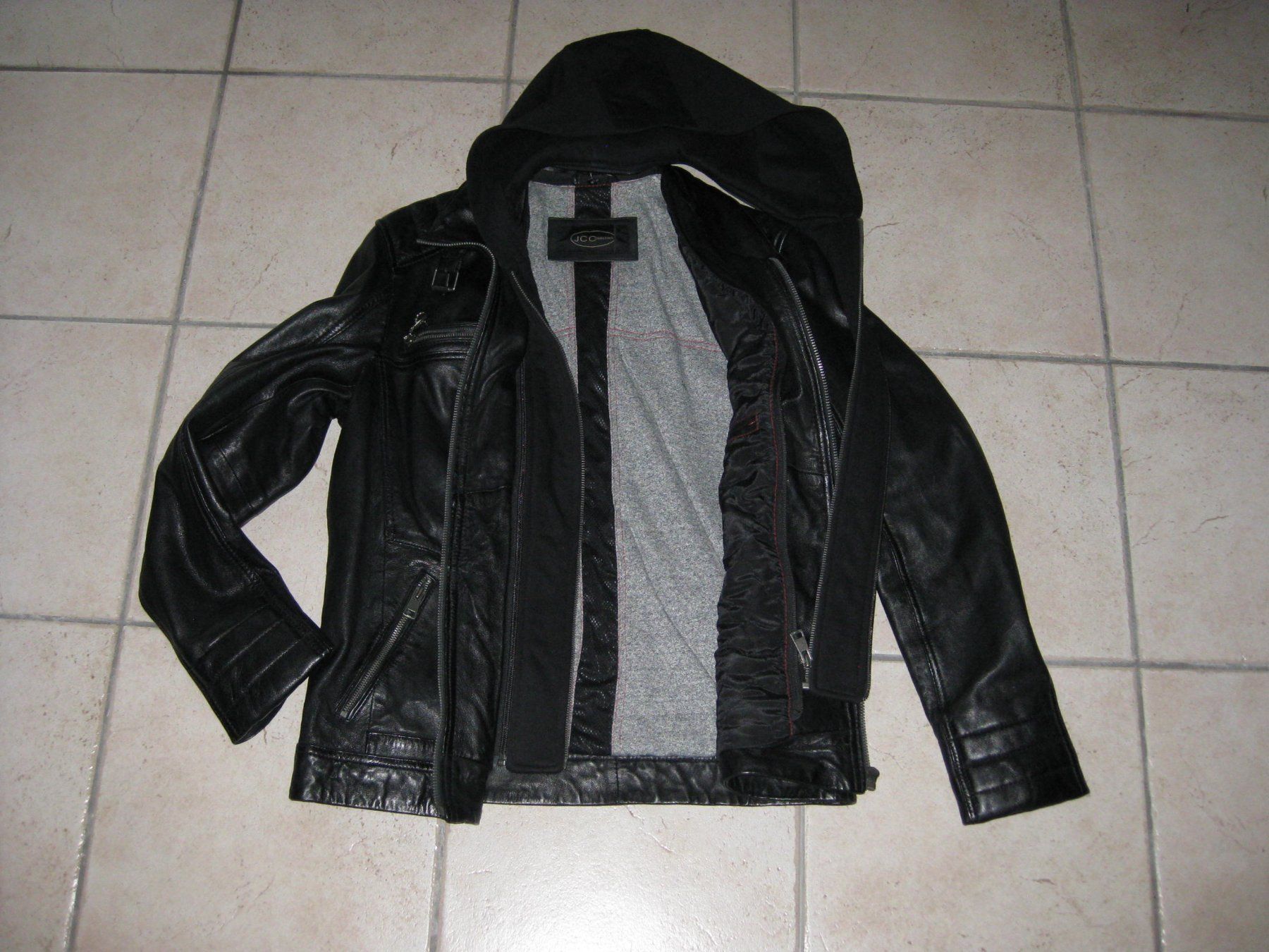 Jacken: Echt Lederjacke Bikerstyle black Marke: JCC Gr.52 – Neu (gemäss Beschreibung) aus Steinmaur von Daka36 6