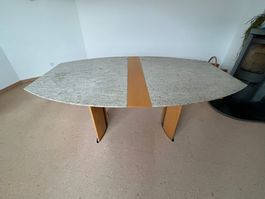 Esstisch Granit mit Holzgestell ausziehbar gebraucht