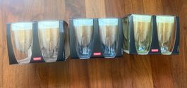 Bodum 12 Trinkgläser Kvadrant, je 0.5l, 3 Farben