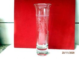 Glasvase, Zylinderform, mundgeblasen,