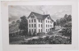 Wangen bei Dübendorf  seltene Aquatinta von Zollinger