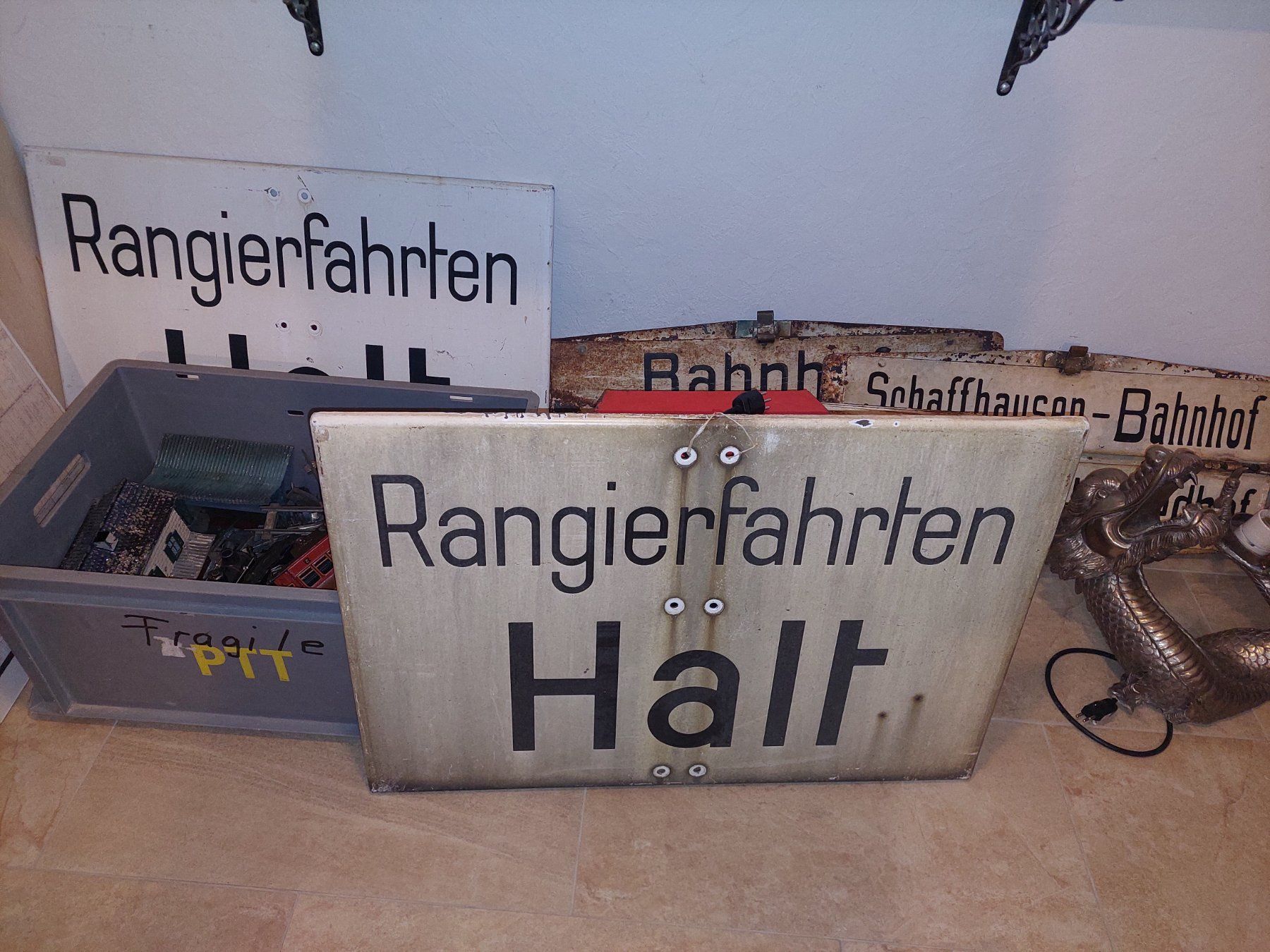 SBB/CFF/FFS Insegne: Schweres Emailschild mit herrlicher Patina – Usato da Siblingen venduto da rantiques 1