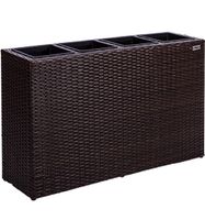 Blumentopf aus Polyrattan-Geflecht