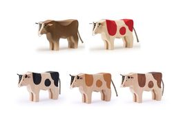 Stier, Holztier, 14,0cm, Trauffer, neu, Preis pro Stier