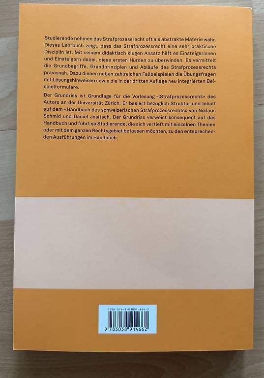 Libri: Grundriss des schweizerischen Strafprozessrechts – Usato da Baar venduto da AlisaBXX 1