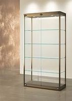 Glasvitrine, ESG Glas, Bronze (B.75cmxT.45cmxH.190cm)