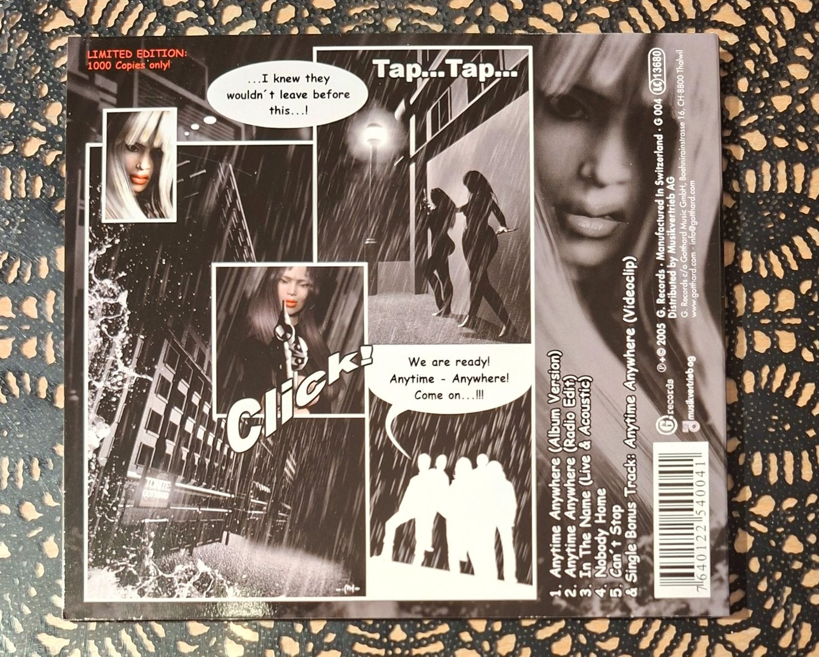 CD: Gotthard - Anytime Anywhere SINGLE, CH Hardrock Single 2005 – Usato da Schönenberg TG venduto da Gregolino76 1