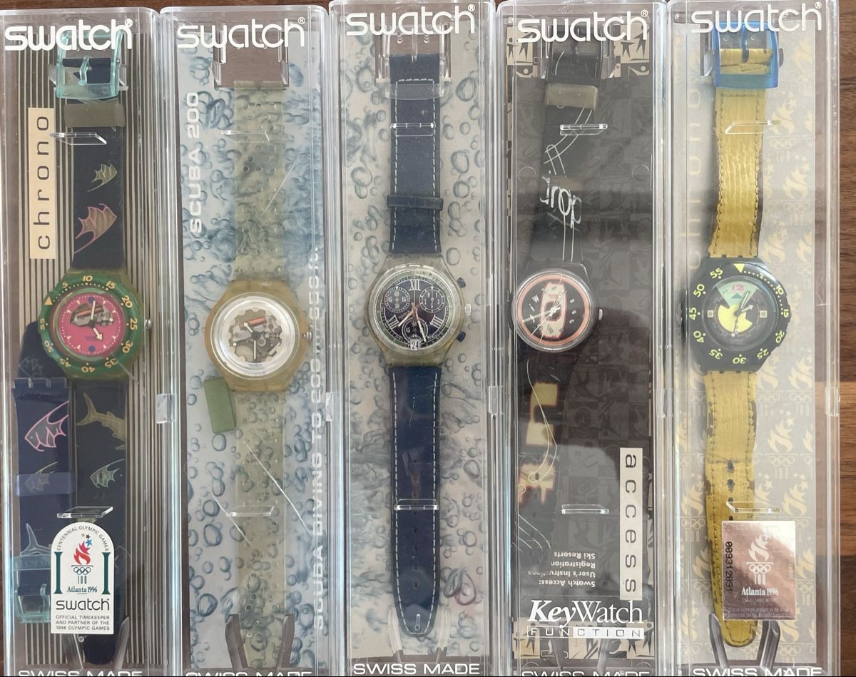 Swatch Orologi: 5 x Swatch ab 1 Stutz  – Usato da Thalwil venduto da Puma2002