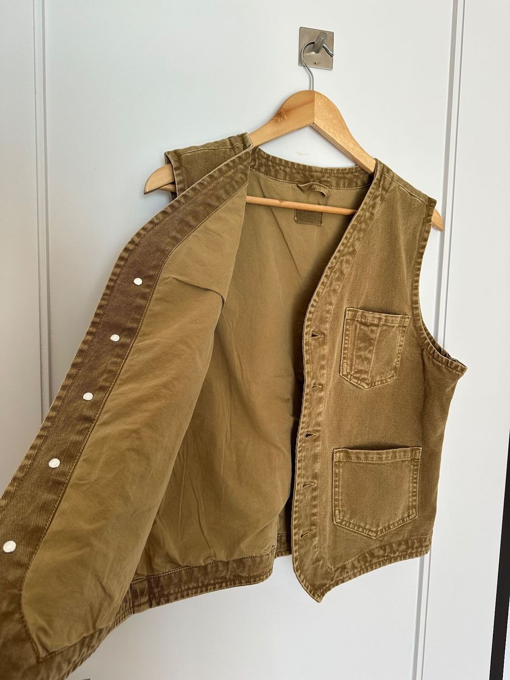 Gilet & Giacche: Vintage Biker Weste, braun "Warson Motors" – Usato da Weggis venduto da emanjo 4