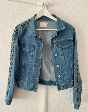 Frühlings Jeansjacke von IKKS mit Schnürdetails, Gr. 38