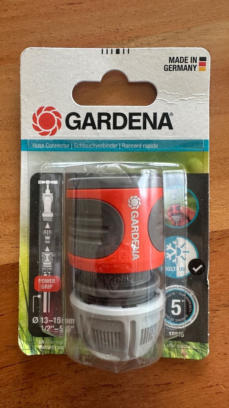 Gardena Unità & Adattatore: Gardena Schlauchverbinder 13-15 mm – Nuovo e nell'imballaggio originale da Thun venduto da yvonne.95