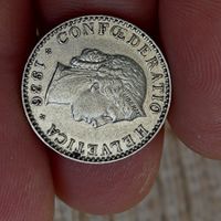 Schweizer 20 Rappen Münze 1936 gebraucht guter Zustand