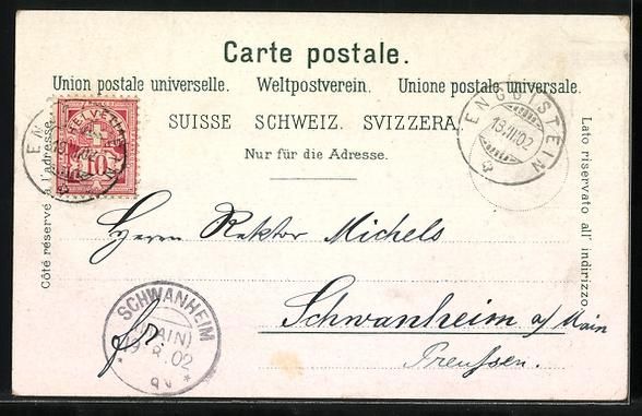 Cartoline postali: Interlaken, Passanten auf dem Höheweg – Usato da Berlin venduto da bartko-reher 1