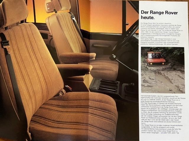 Land Rover Dokumente: RANGE ROVER ca 1983 Prospekt Schweiz brochure catalogue – Gebraucht aus Langenthal von Andreasdavidk 2