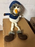 Winterlicher Schneemann Stofftier mit Jacke L:ca 60 cm  (N)