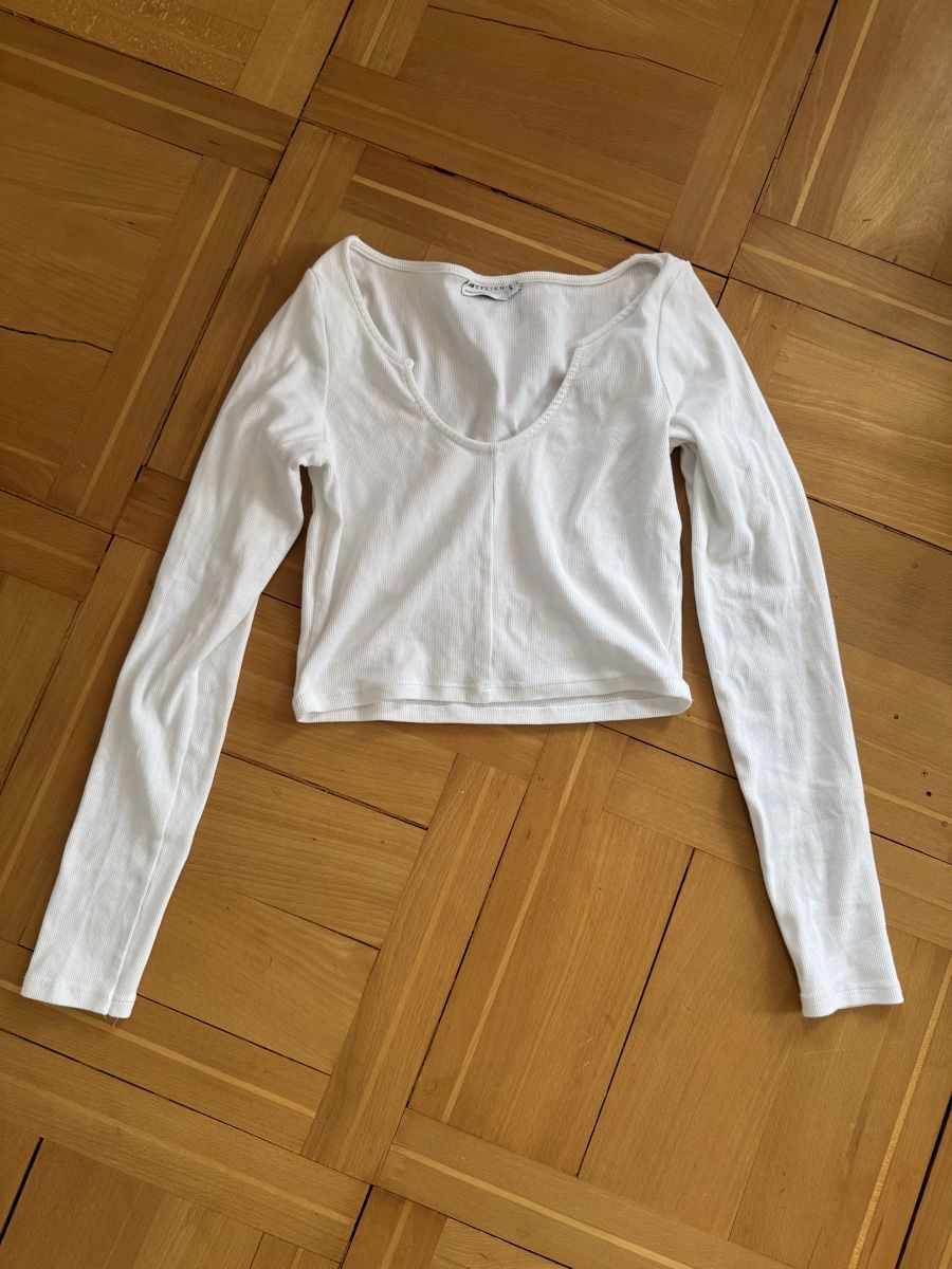 Asos T-shirt: ASOS Design Langarmshirt Weiss, Grösse S – Usato da Wittenbach venduto da Apicel