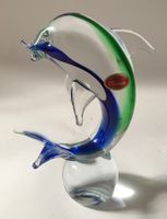 Glasfigur Delfin Murano Italien handgefertigt Dekoobjekt