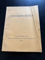 Edoardo Berta - Neujahrsblatt Zürcher Kunstgesellschaft 1932