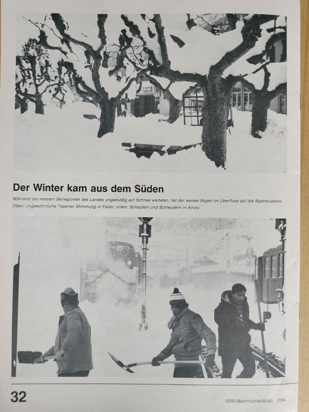Riviste & Magazine: SBB CFF FFS Nachrichtenblatt von 1984 – Usato da Schwanden Sigrisw venduto da pho_2mc9 7