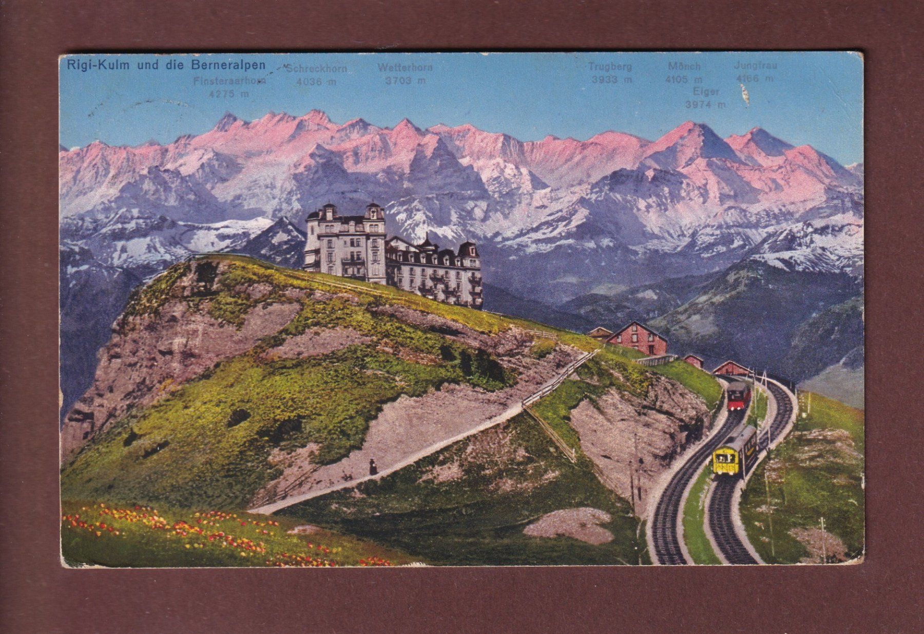 Cartes postales: RIGI-KULM und Berneralpen - 1925 – D'occasion à Pully par nicecards-shop
