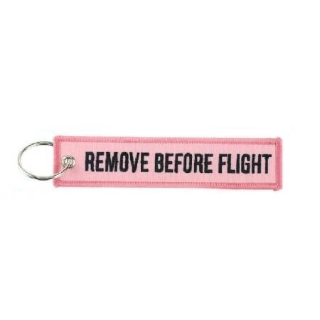 Portachiavi: Schlüsselanhänger REMOVE BEFORE FLIGHT pink – Nuovo e nell'imballaggio originale da Bern venduto da aeroshop.ch
