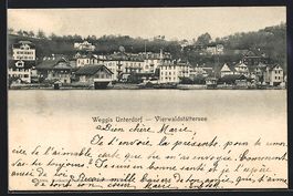 Weggis Unterdorf, Panoramablick vom Vier