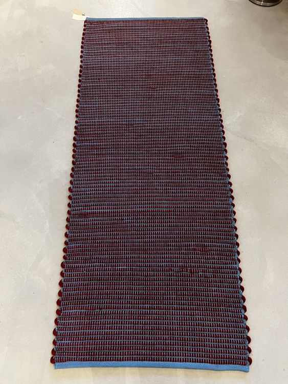 Neu Kawa Teppich 80x200 Burgundy/Blau 1
