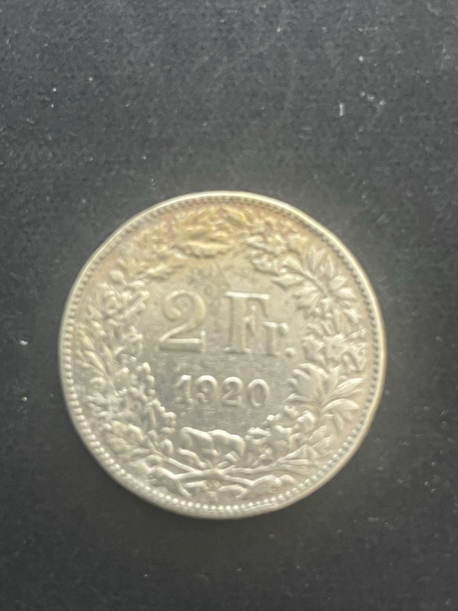 Alle Münzen: 2.- Silber CH Jahr 1920 – Gebraucht aus Meierskappel von Hala03