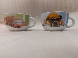 2 Mugs featuring dogs - 2 Tassen mit Hunden